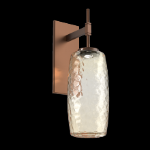 Hammerton IDB0091-01-BB-A-L3 - Vessel Tempo Sconce (Large)-Burnished Bronze-Amber Blown Glass-LED 3000K