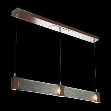 Hammerton PLB0042-47-BS-BG-CA1-L1 - Parallel Linear Suspension-Metallic Beige Silver-Granite Glass