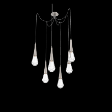 Hammerton SCB0078-06-BS-C-C01-L1 - Raindrop Round 6pc Swag Multi-Pendant