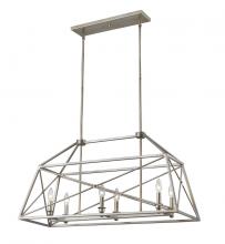 ECOM Only 447-36AS - 6 Light Linear Chandelier