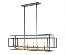 ECOM Only 454-44L-BRZ-OBR - 8 Light Linear Chandelier