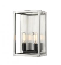 ECOM Only 456-2S-BN-BK - 2 Light Wall Sconce