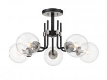 ECOM Only 477-5SF-MB-BN - 5 Light Semi Flush Mount