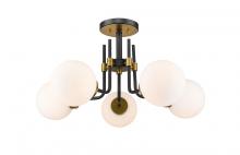 ECOM Only 477-5SF-MB-OBR - 5 Light Semi Flush Mount