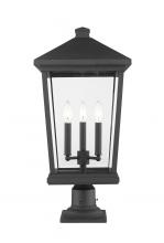 ECOM Only 568PHXLR-533PM-BK - 3 Light Outdoor Pier Mounted Fixture