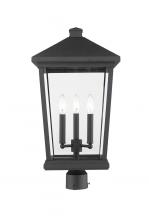 ECOM Only 568PHXLR-BK - 3 Light Outdoor Post Mount Fixture