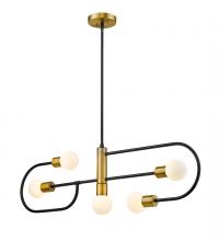 ECOM Only 621-5L-MB-FB - 5 Light Linear Chandelier