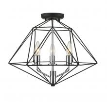 ECOM Only 918SF-MB-CH - 3 Light Semi Flush Mount