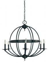 Framburg Limited Editions F-L1156 MBLACK - 6-LIGHT MATTE BLACK AURORA CHANDELIER