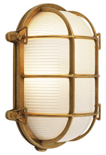 Stone Lighting WO851BRCF13 - Outdoor Wall Tortuga Oval Brass CF GU24 13W