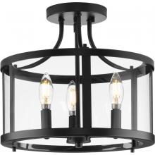 Progress P350231-31M - Gilliam Collection 13 in. Three-Light Matte Black New Traditional Semi-Flush Mount