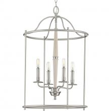 Progress P500210-009 - Durrell Collection Four-Light Brushed Nickel Medium Foyer