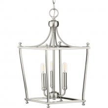 Progress P500213-009 - Parkhurst Collection Brushed Nickel Three-Light Foyer