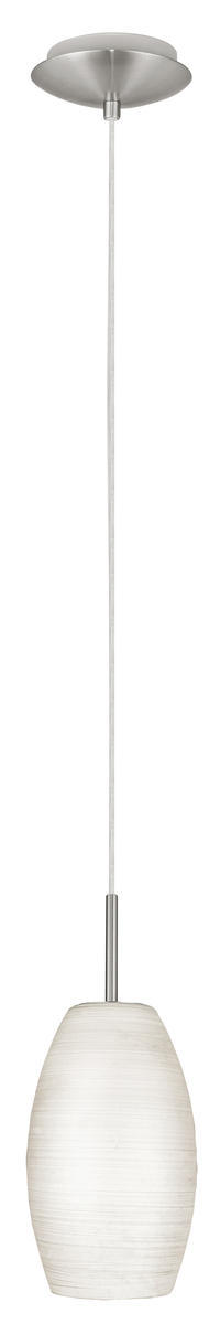 Eglo 88953A - 1x60W Mini Pendant w/ Matte Nickel Finish & White Wiped Glass