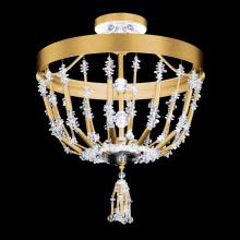 Schonbek 1870 S2817-22O - Bali 16IN LED 3000K/3500K/4000K 120V/277V Semi-Flush Mount in Heirloom Gold with Optic Crystal