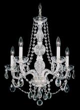 Schonbek 1870 1302-40H - Arlington 5 Light 120V Chandelier in Polished Silver with Clear Heritage Handcut Crystal