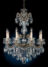 Schonbek 1870 5007-27 - La Scala 8 Light 120V Chandelier in Parchment Gold with Heritage Handcut Crystal