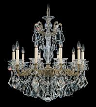 Schonbek 1870 5074-27S - La Scala 10 Light 120V Chandelier in Parchment Gold with Clear Crystals from Swarovski