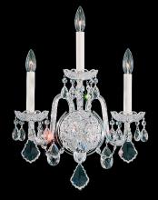 Schonbek 1870 6808-211H - Olde World 3 Light 120V Wall Sconce in Aurelia with Heritage Handcut Crystal