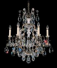 Schonbek 1870 3770-48S - Renaissance 7 Light 120V Chandelier in Antique Silver with Crystals from Swarovski®