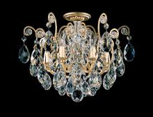 Schonbek 1870 3784-22S - Renaissance 6 Light 120V Semi-Flush Mount in Heirloom Gold with Crystals from Swarovski®