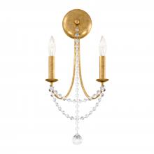 Schonbek 1870 RJ1002N-22O - Verdana 2 Light 120V Wall Sconce in Heirloom Gold with Optic Crystal