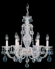 Schonbek 1870 2994-211H - Sterling 6 Light 120V Chandelier in Aurelia with Heritage Handcut Crystal