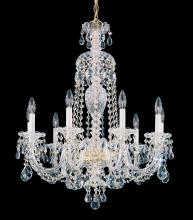 Schonbek 1870 2996-211S - Sterling 9 Light 110V Chandelier in Rich Auerelia Gold with Clear Crystals From Swarovski®