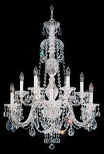 Schonbek 1870 2997-211H - Sterling 12 Light 120V Chandelier in Aurelia with Clear Heritage Handcut Crystal