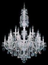 Schonbek 1870 2998-211H - Sterling 20 Light 120V Chandelier in Aurelia with Heritage Handcut Crystal