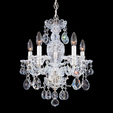 Schonbek 1870 2999-40H - Sterling 5 Light 120V Chandelier in Polished Silver with Heritage Handcut Crystal