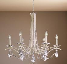 Schonbek 1870 VA8336N-48H - Vesca 6 Light 120V Chandelier in Antique Silver with Heritage Handcut Crystal