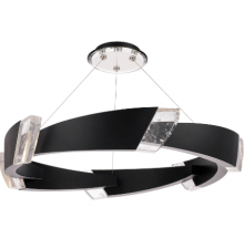 Schonbek 1870 S4844-18OH - Embrace 44in LED 3000K/3500K/4000K 120V-277V Pendant in Black with Optic Haze Quartz