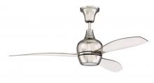 Craftmade BRD52PLN3 - 52" Bordeaux in Polished Nickel w/ Clear Acrylic Blades