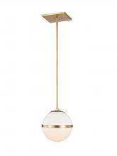 Crystorama 2107-AG - Brian Patrick Flynn Truax 1 Light Aged Brass Mini Pendant