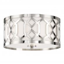 Crystorama 2263-PN - Libby Langdon Jennings 3 Light Polished Nickel Flush Mount