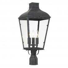 Crystorama DUM-9807-GE - Dumont 3 Light Graphite Outdoor Post