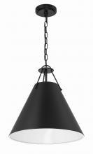 Crystorama XAV-B8305-MK - Xavier 3 Light Matte Black Pendant