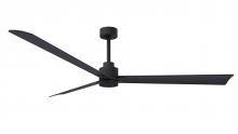 Matthews Fan Company AK-BK-BK-72 - Alessandra 3-blade transitional ceiling fan in matte black finish with matte black blades. Optimiz