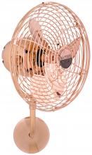 Matthews Fan Company MP-CP-MTL - Michelle Parede vintage style wall fan in polished copper finish.