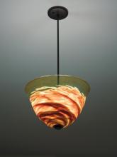 WPT Design ROSE-AGUA-AM-BZ-21 - Agua Viva-7x17-Pendant-Incandescent-Amber-21" OA Drop-BZ Hardware