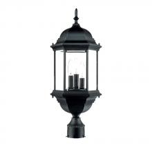 Acclaim Lighting 5187BK - Madison Collection Post-Mount 3-Light Outdoor Matte Black Light Fixture