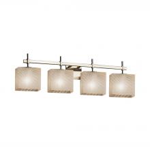 Justice Design Group FSN-8414-55-WEVE-NCKL - Union 4-Light Bath Bar