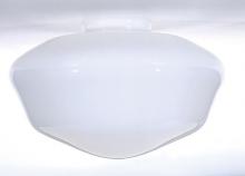 Satco Products Inc. 50/275 - Blown Opal Glass Shade; 9 inch Diameter; 4 inch Fitter; Schoolhouse Glass; White