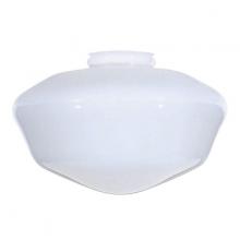 Satco Products Inc. 50/468 - Blown Opal Schoolhouse Globe Shade; 12 inch Diameter; 6 inch Fitter; Schoolhouse Glass; White