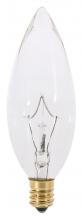 Satco Products Inc. A3584 - 60 Watt B10 Incandescent; Clear; 2500 Average rated hours; 642 Lumens; Candelabra base; 130 Volt;