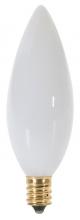 Satco Products Inc. A3589 - 40 Watt BA9 1/2 Incandescent; White; 2500 Average rated hours; 328 Lumens; Candelabra base; 130