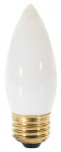 Satco Products Inc. A3638 - 40 Watt B11 Incandescent; White; 2500 Average rated hours; 320 Lumens; Medium base; 130 Volt