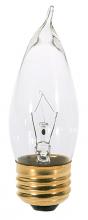 Satco Products Inc. A3666 - 60 Watt CA10 Incandescent; Clear; 2500 Average rated hours; 650 Lumens; Medium base; 130 Volt