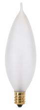 Satco Products Inc. A3679 - 40 Watt CA9 1/2 Incandescent; Frost; 2500 Average rated hours; 350 Lumens; Candelabra base; 130 Volt